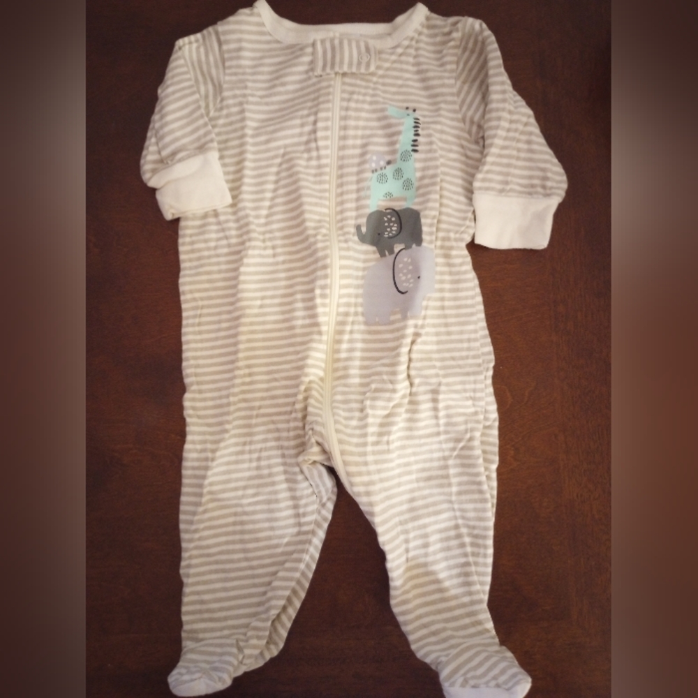 🍼🚼🎶 Gerber One Piece Zip Down🦒🐘